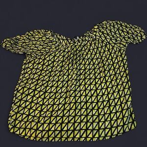 Large Kaari Blue Geometric Print Blouse